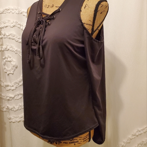 Lace Up Top - Picture 2 of 12